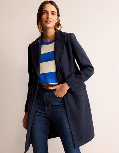 Canterbury Textured Coat-Navy