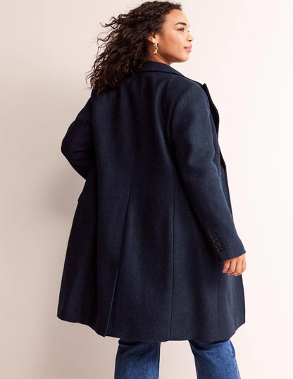 Canterbury Textured Coat-Navy