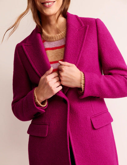 Canterbury Textured Coat-Magenta