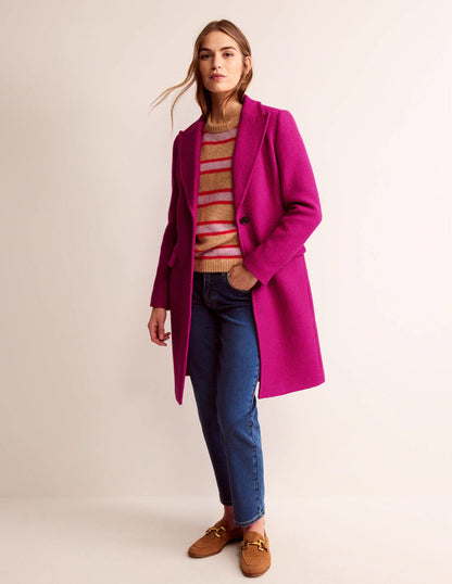 Canterbury Textured Coat-Magenta