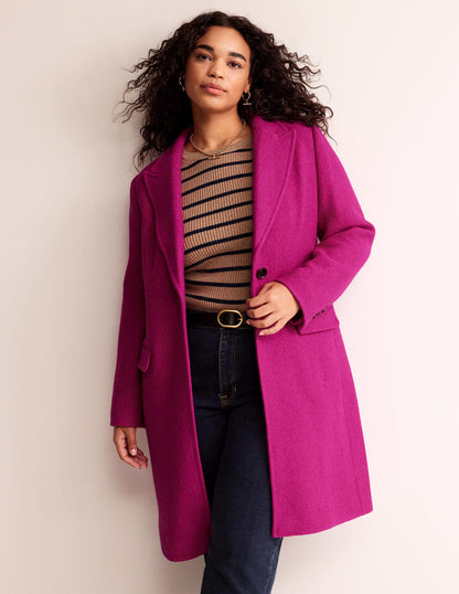 Canterbury Textured Coat-Magenta