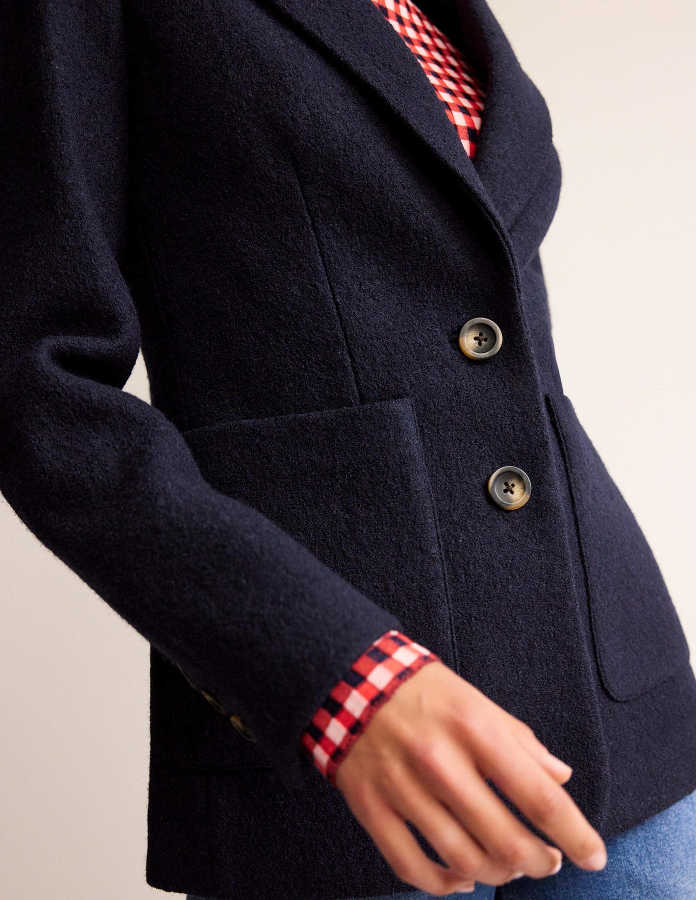 The Marylebone Textured Blazer-Navy