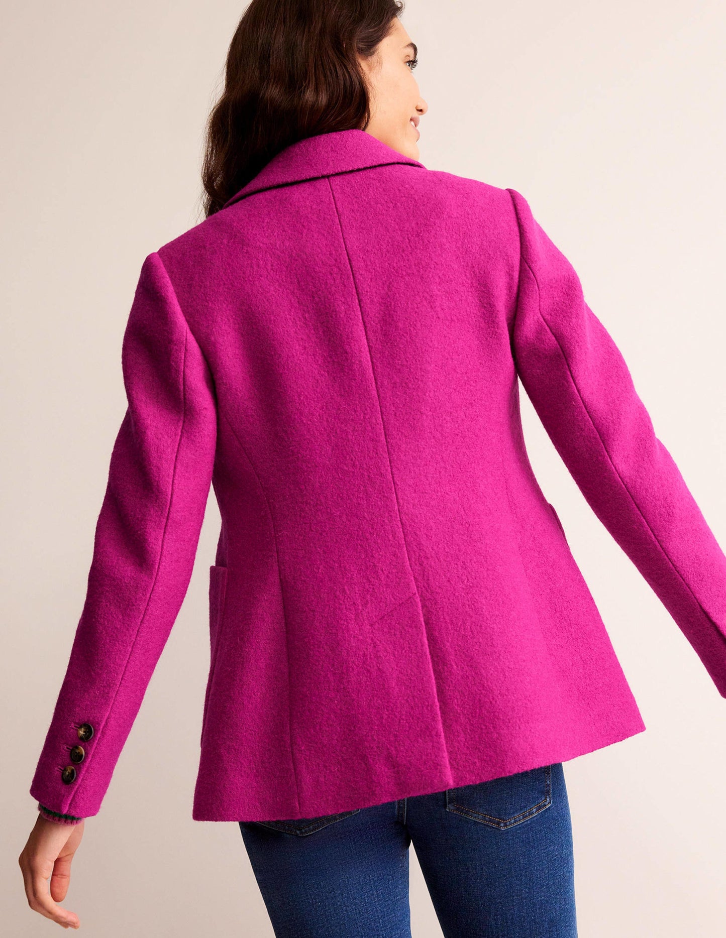 The Marylebone Textured Blazer-Magenta