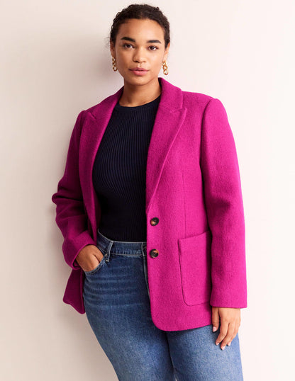 The Marylebone Textured Blazer-Magenta