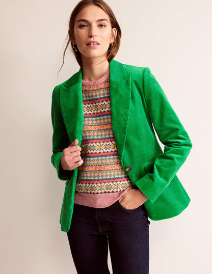 The Marylebone Cord Blazer-Highland Green