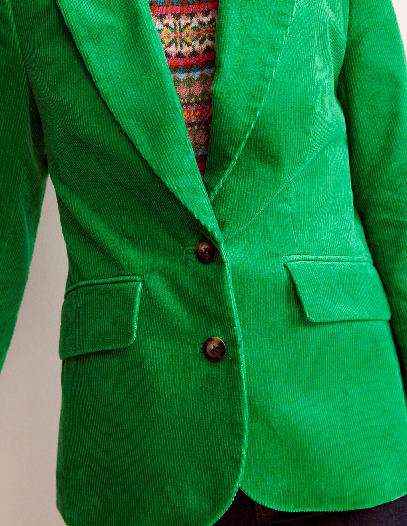 The Marylebone Cord Blazer-Highland Green