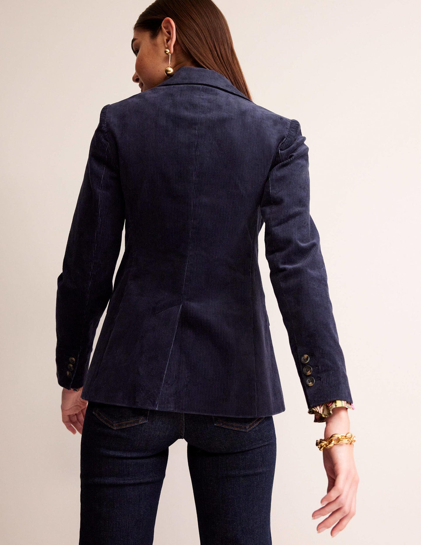 The Marylebone Cord Blazer-Navy