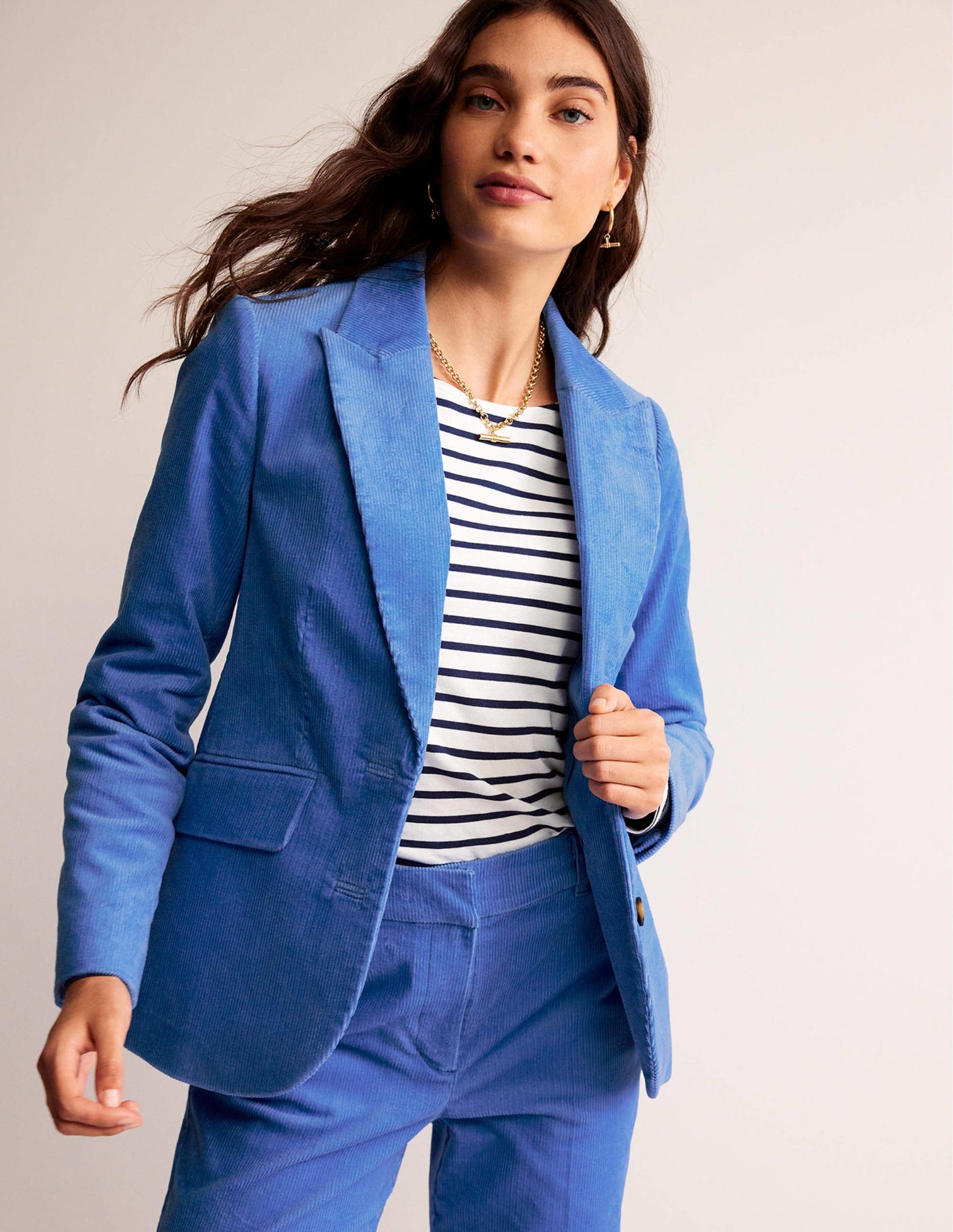 The Marylebone Cord Blazer-Marina