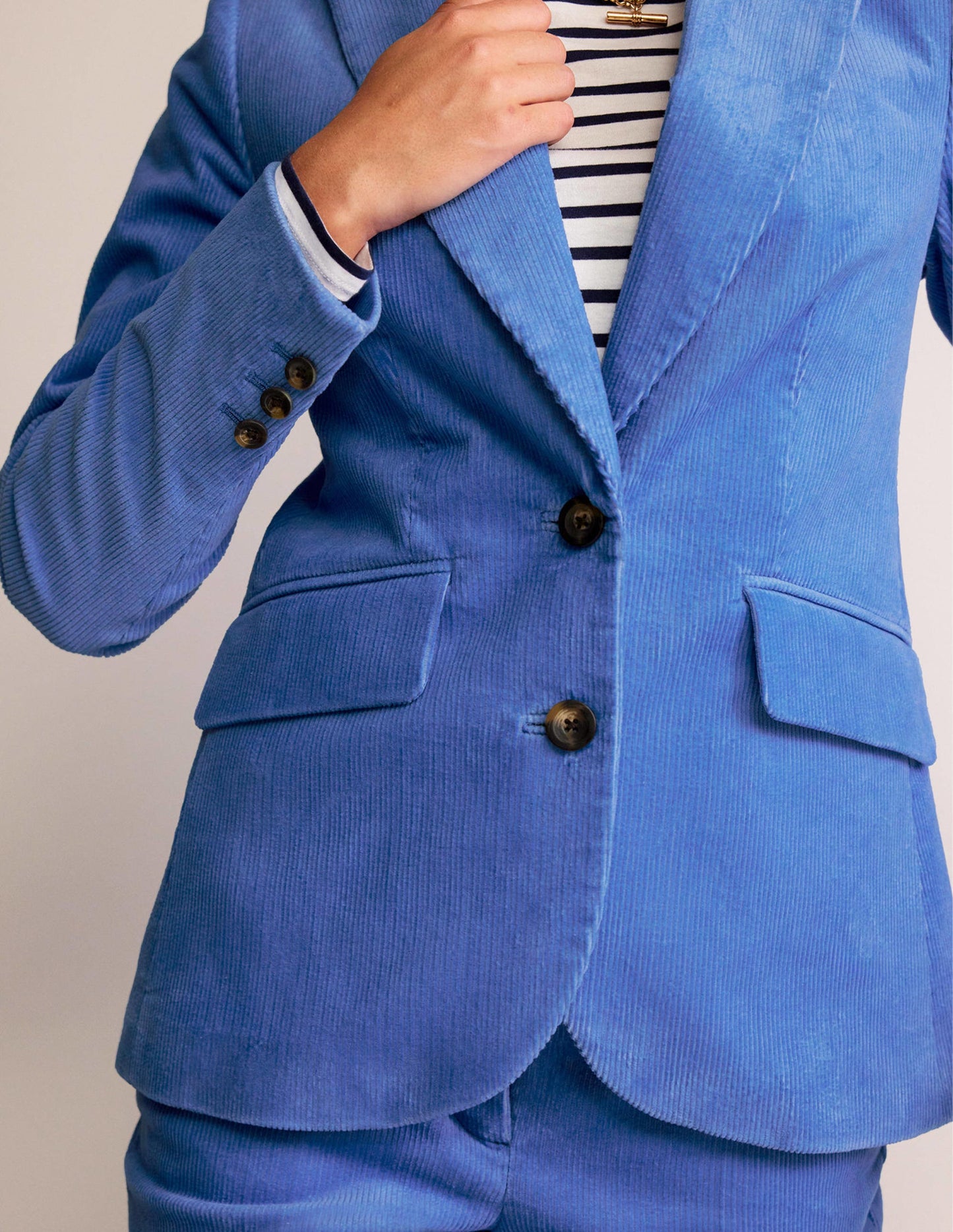 The Marylebone Cord Blazer-Marina