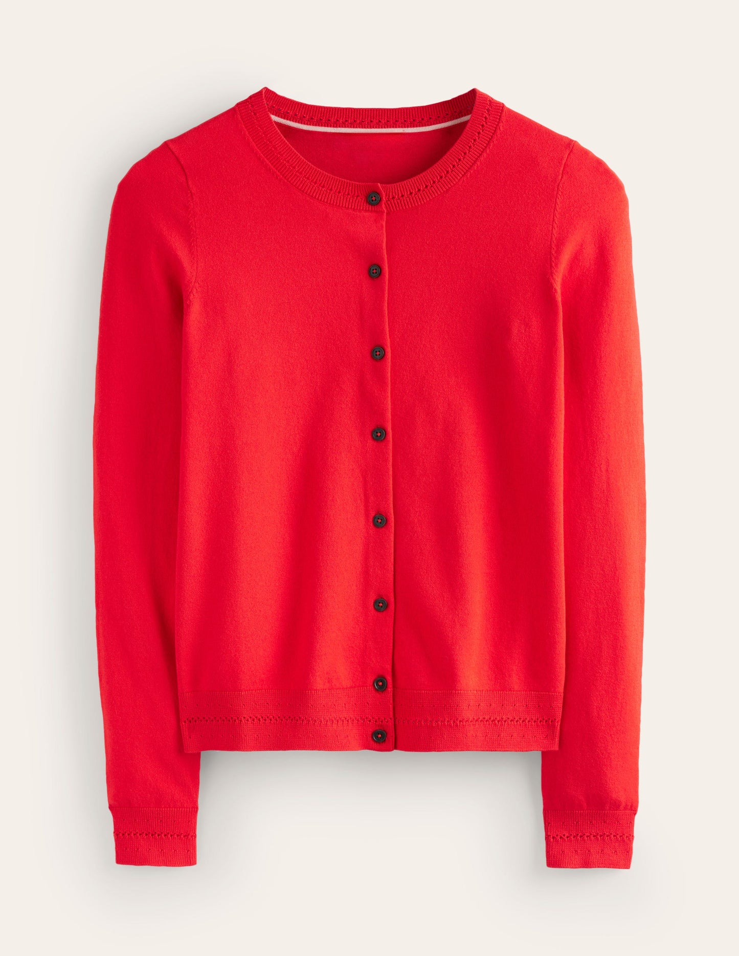 Catriona Cotton Cardigan-Flamenco Red