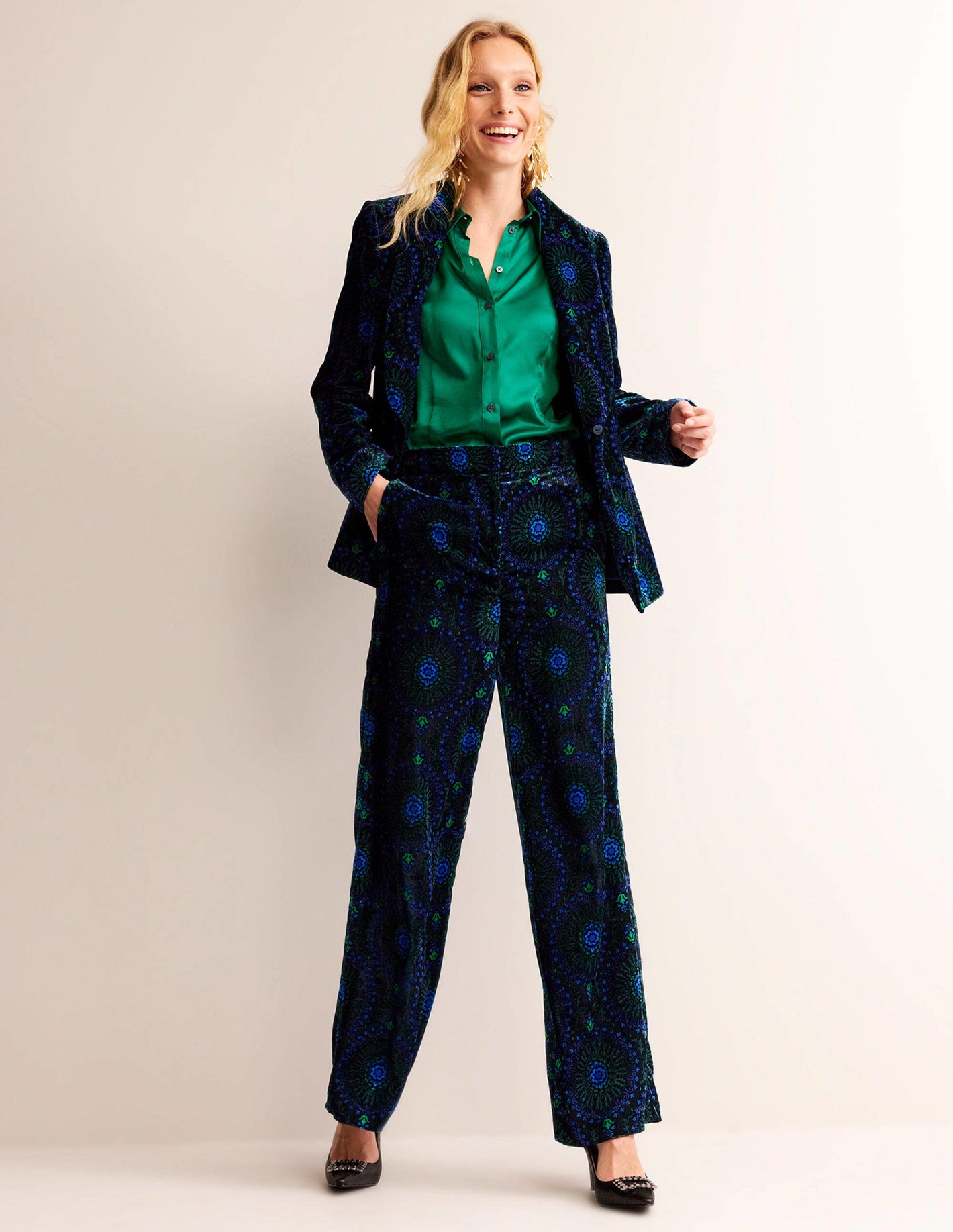 Westbourne Velvet Pants-Black, Artizian Geo