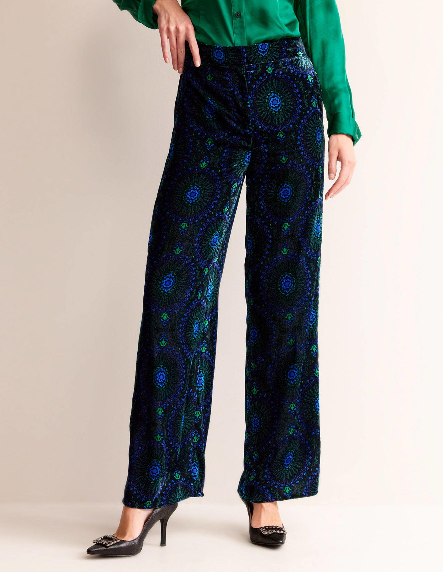 Westbourne Velvet Pants-Black, Artizian Geo