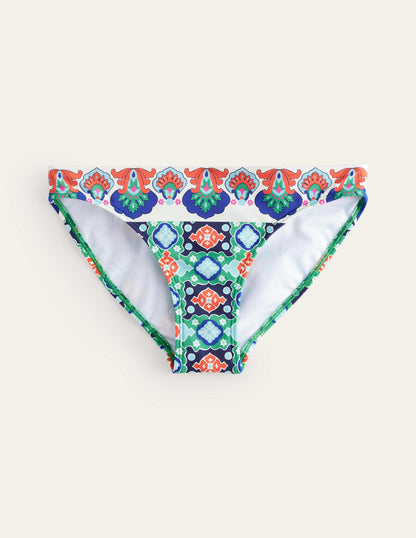 Classic Bikini Bottoms-Green Tambourine, Coastal Tile