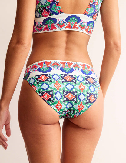 Classic Bikini Bottoms-Green Tambourine, Coastal Tile