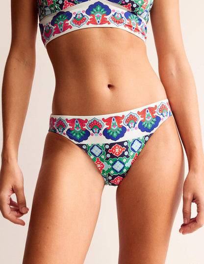 Classic Bikini Bottoms-Green Tambourine, Coastal Tile