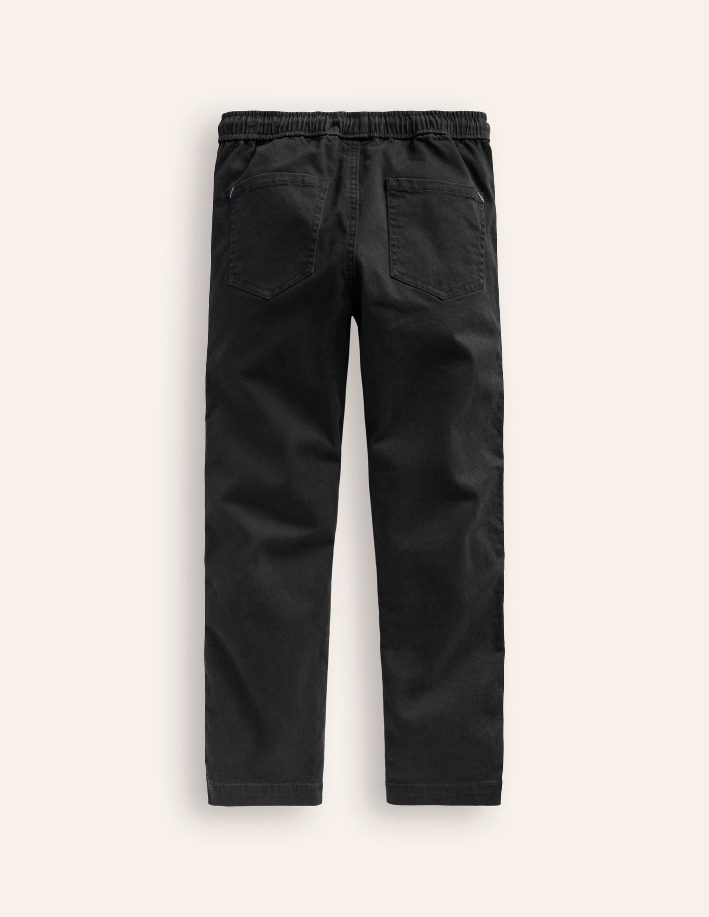 Slim Pull On Trousers-Black