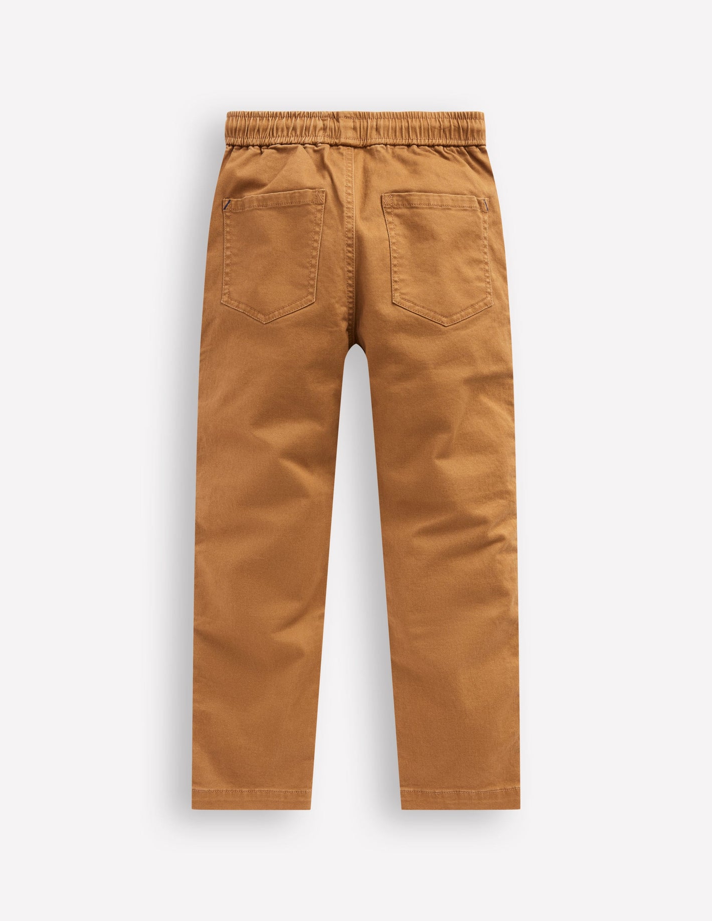 Slim Pull On Trousers-Butterscotch Brown