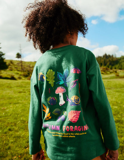 Educational T-Shirt-Jewel Green Autumn Foraging