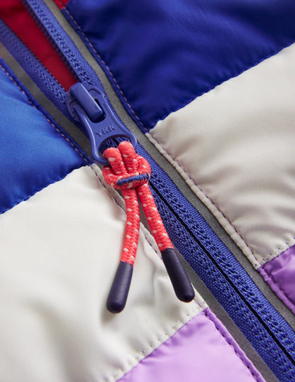 Pack-Away Padded Jacket-Aster Purple Colourblock