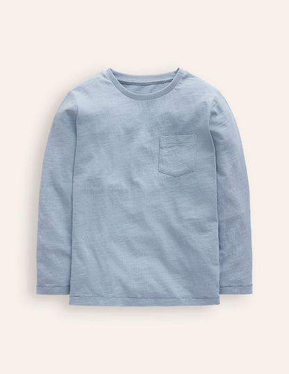 Everyday Long Sleeve T-Shirt-Pebble Blue