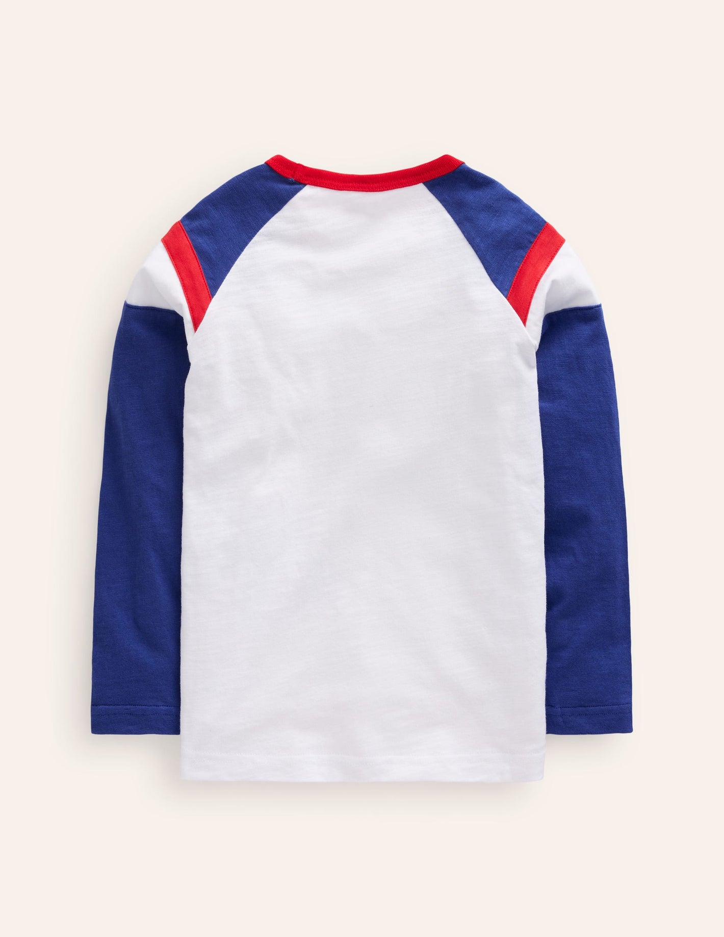 Raglan T-Shirt-Ivory/ Dazzling Blue