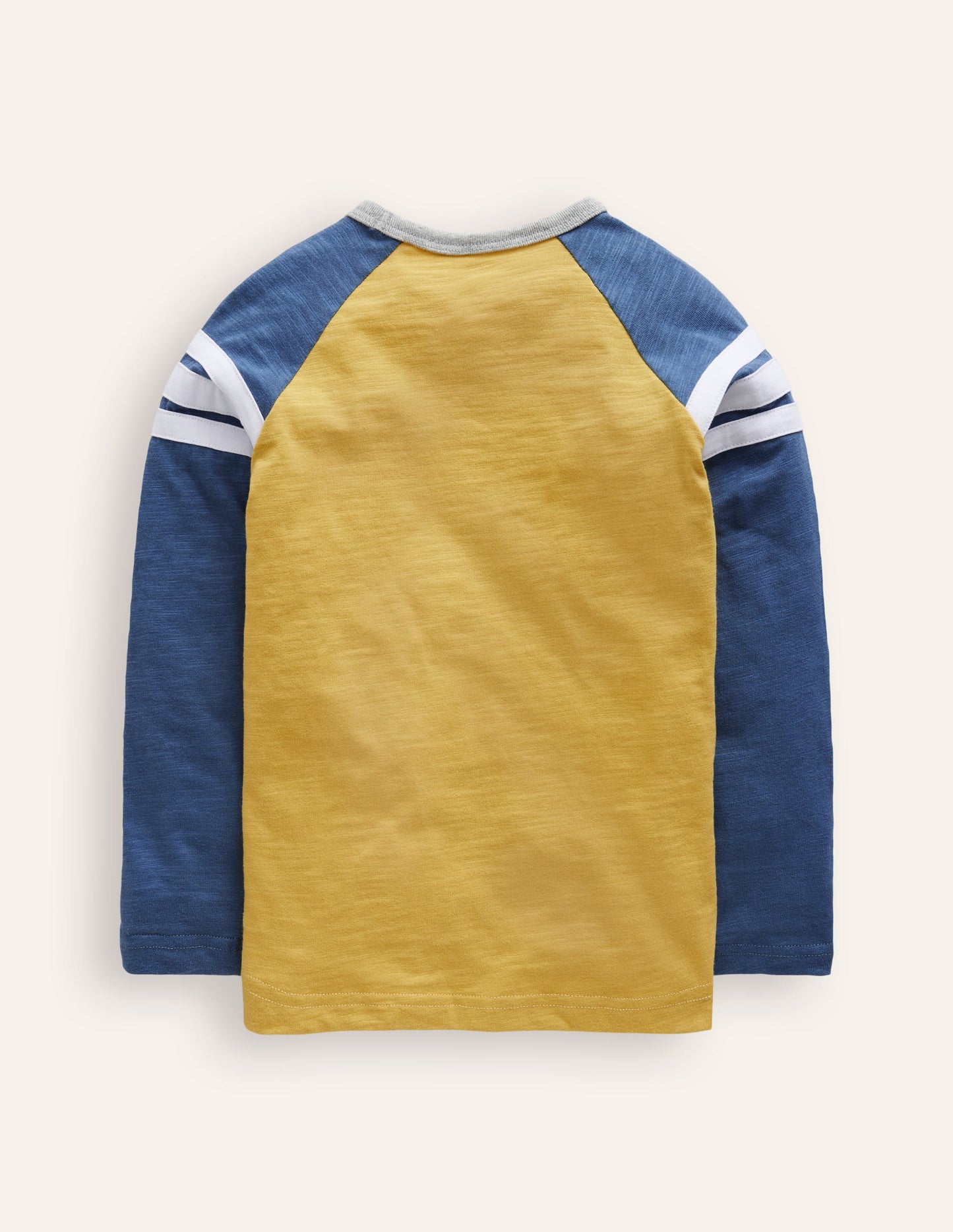 Raglan T-Shirt-Tropical Yellow/ Bluejay