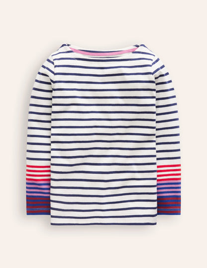 Ella Everyday Breton-Navy/ Pink Cuff