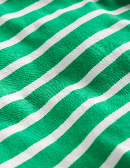 Everyday Breton T-Shirt-Highland Green/Grey Marl