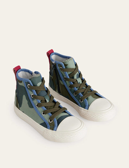 Canvas High Tops-Camo