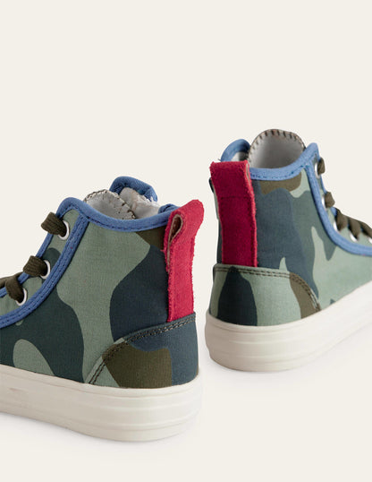 Canvas High Tops-Camo