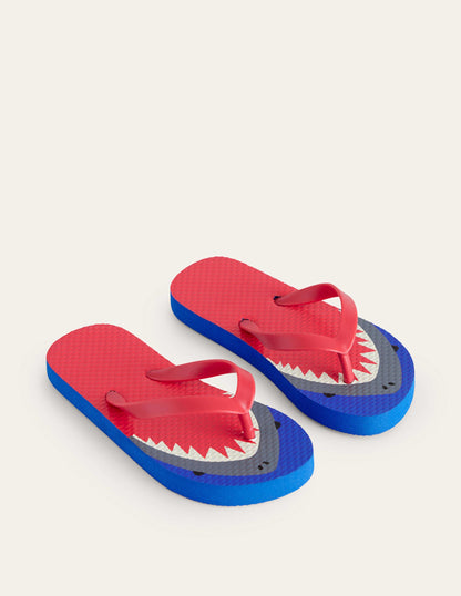 Fun Flip Flops-Red Sharks