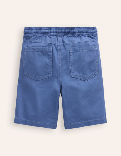 Pull-on Drawstring Shorts-Bluejay