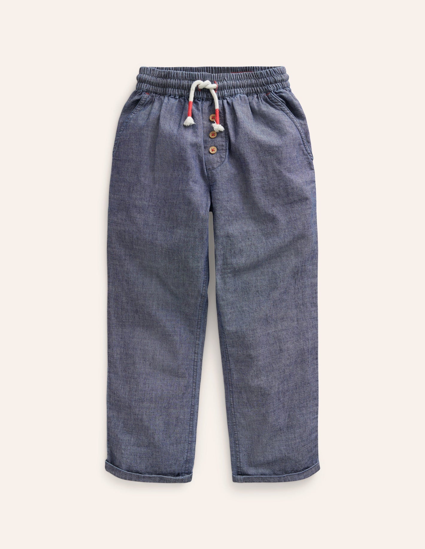 Summer Pull-On Pants-Mid Chambray