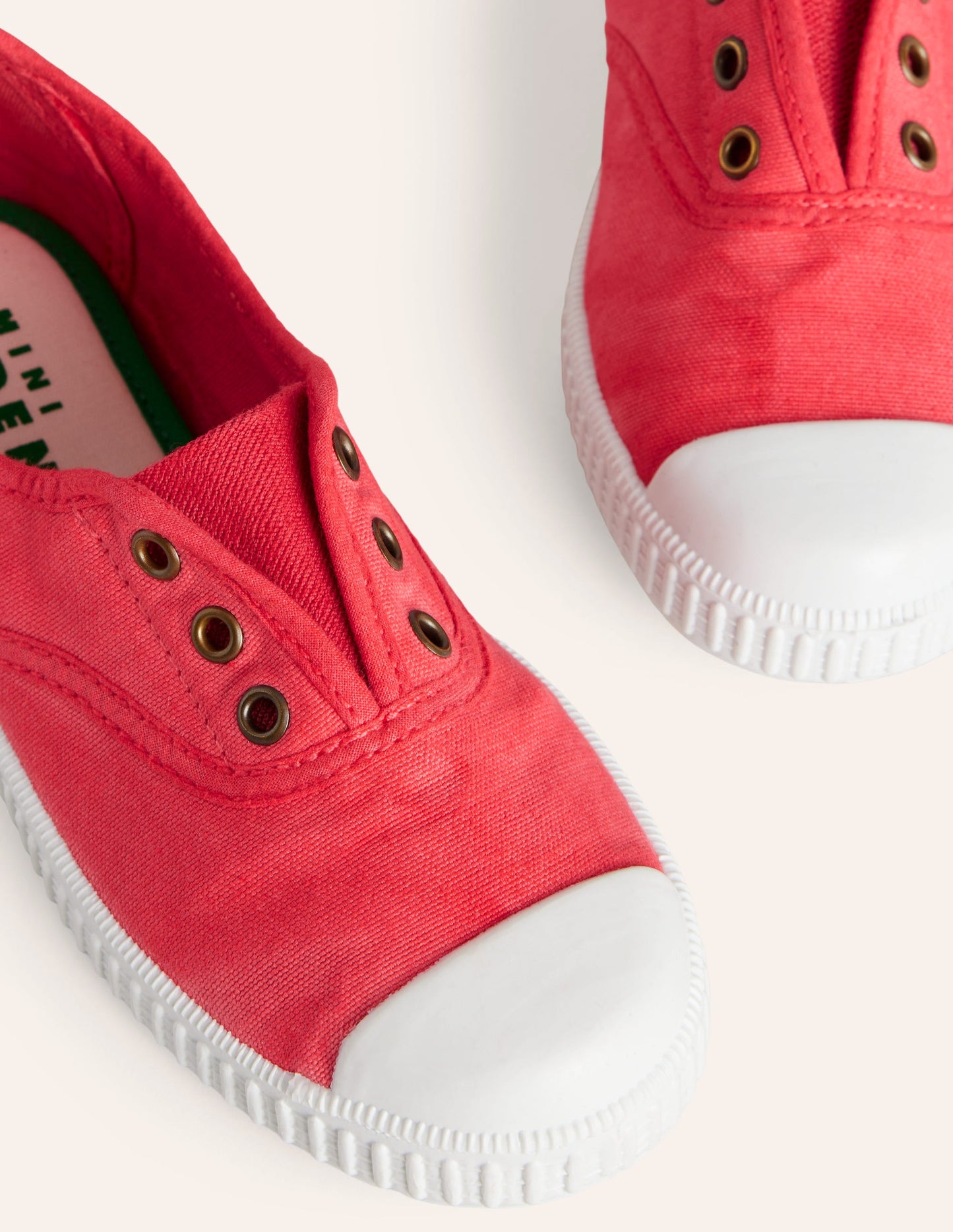 Laceless Canvas Pull-ons-Jam Red