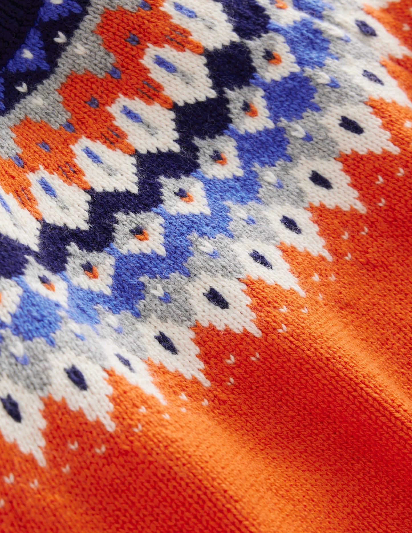 Fair Isle Sweater-Terracotta Orange