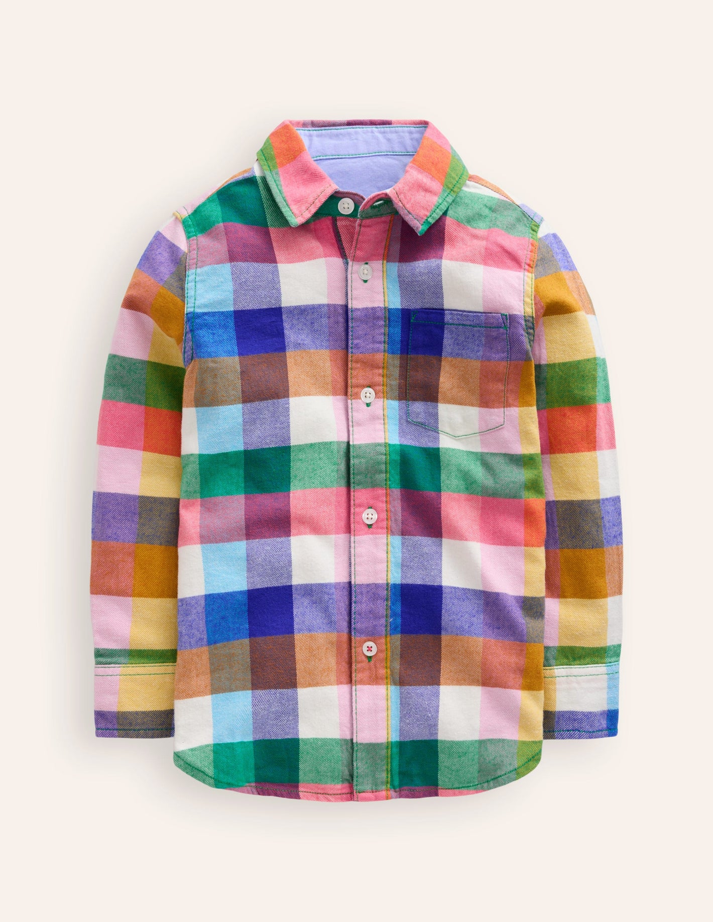 Cosy Cotton Check Shirt-Multi Gingham