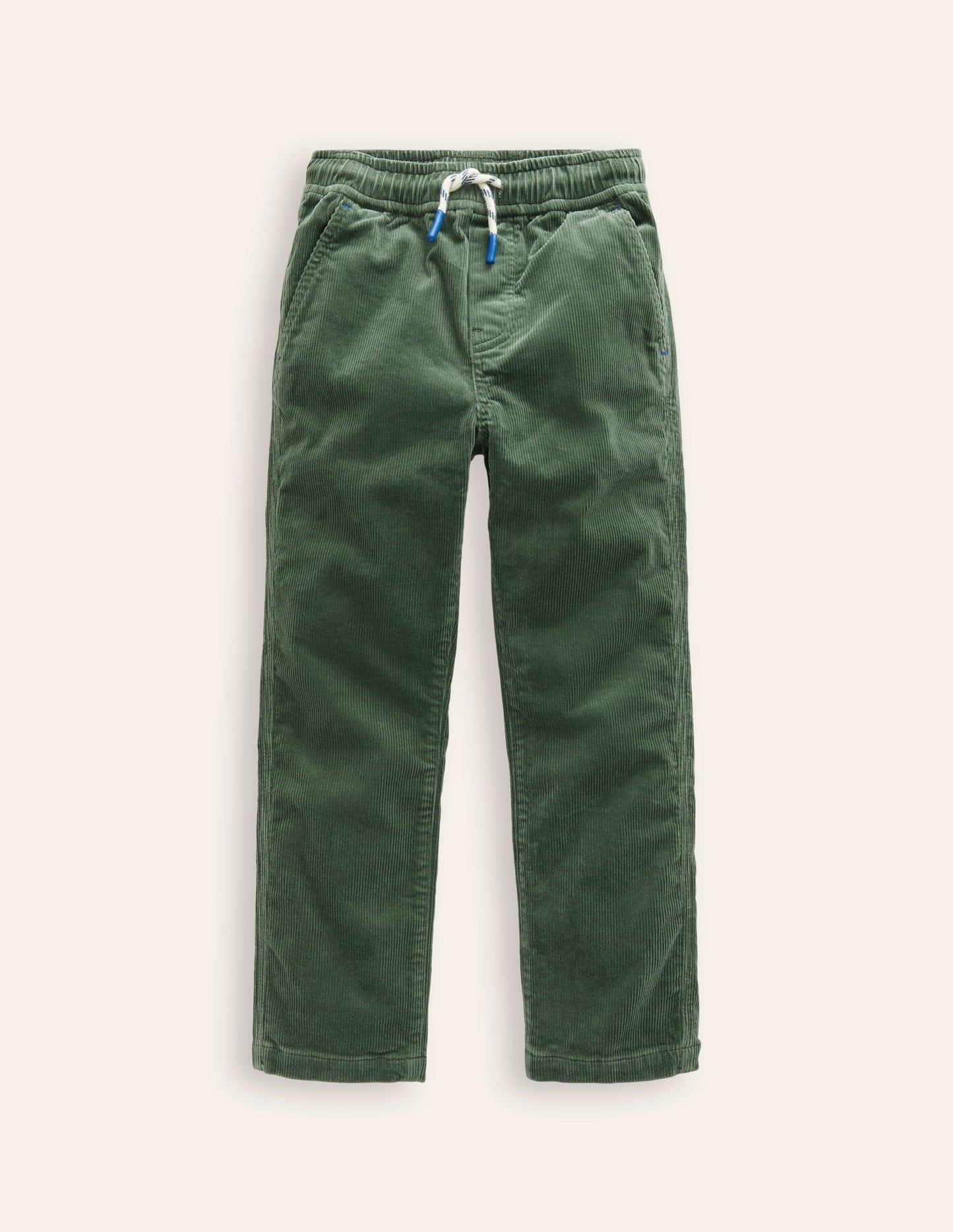 Slim Pull On Pants-Bottle Green Cord