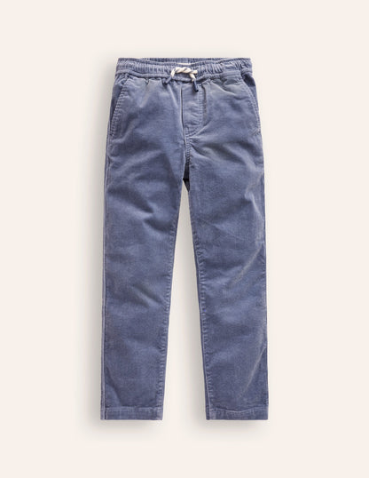 Slim Pull On Trousers-Ash Grey Cord