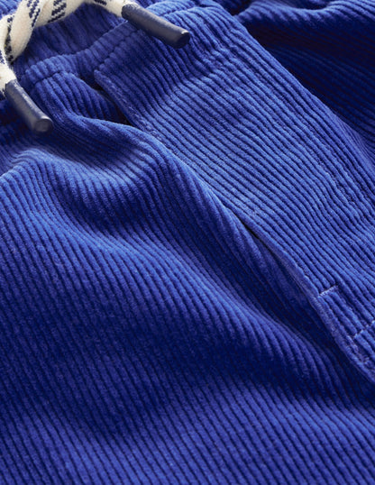 Slim Pull On Trousers-Sapphire Blue Cord