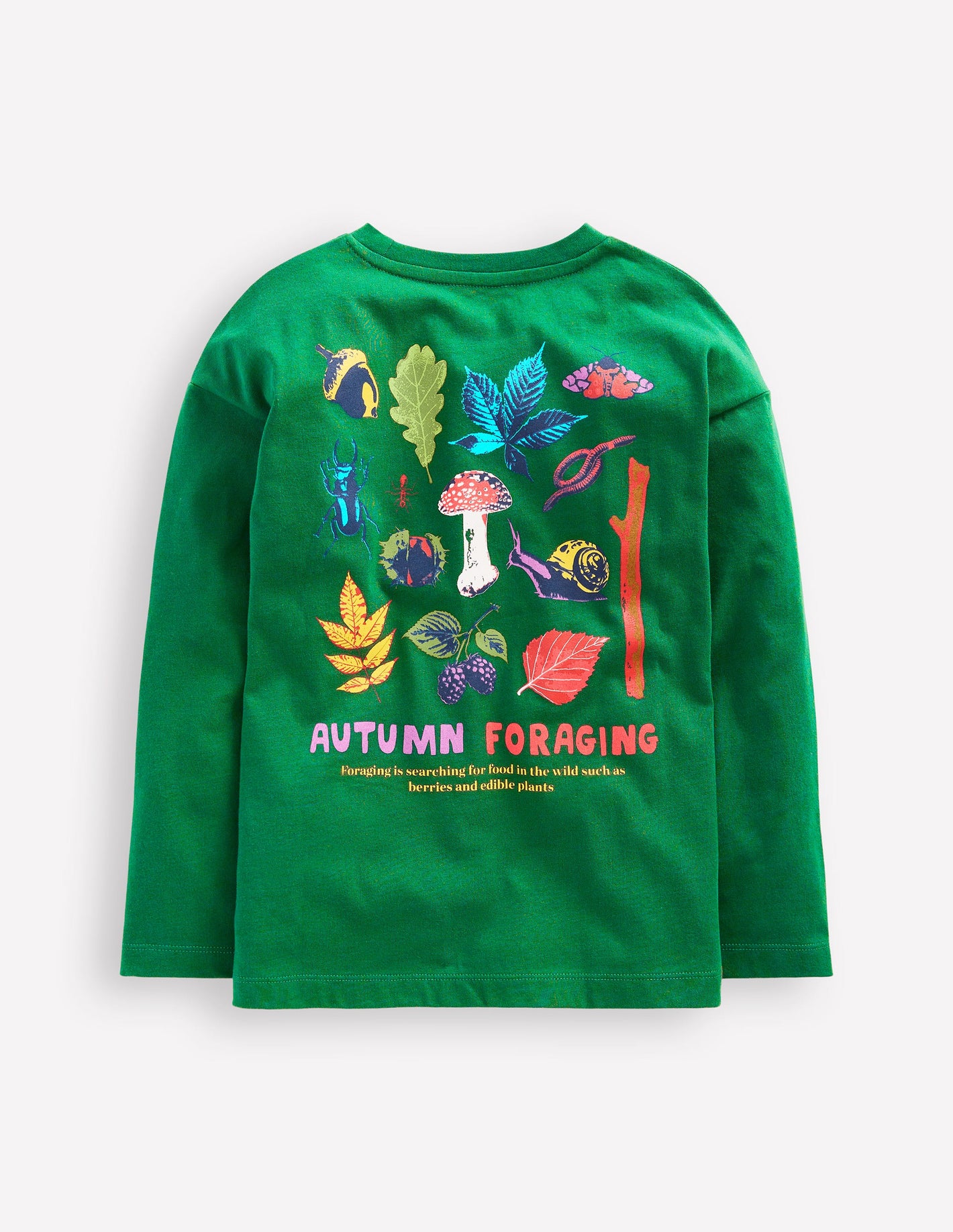 Educational T-Shirt-Jewel Green Autumn Foraging