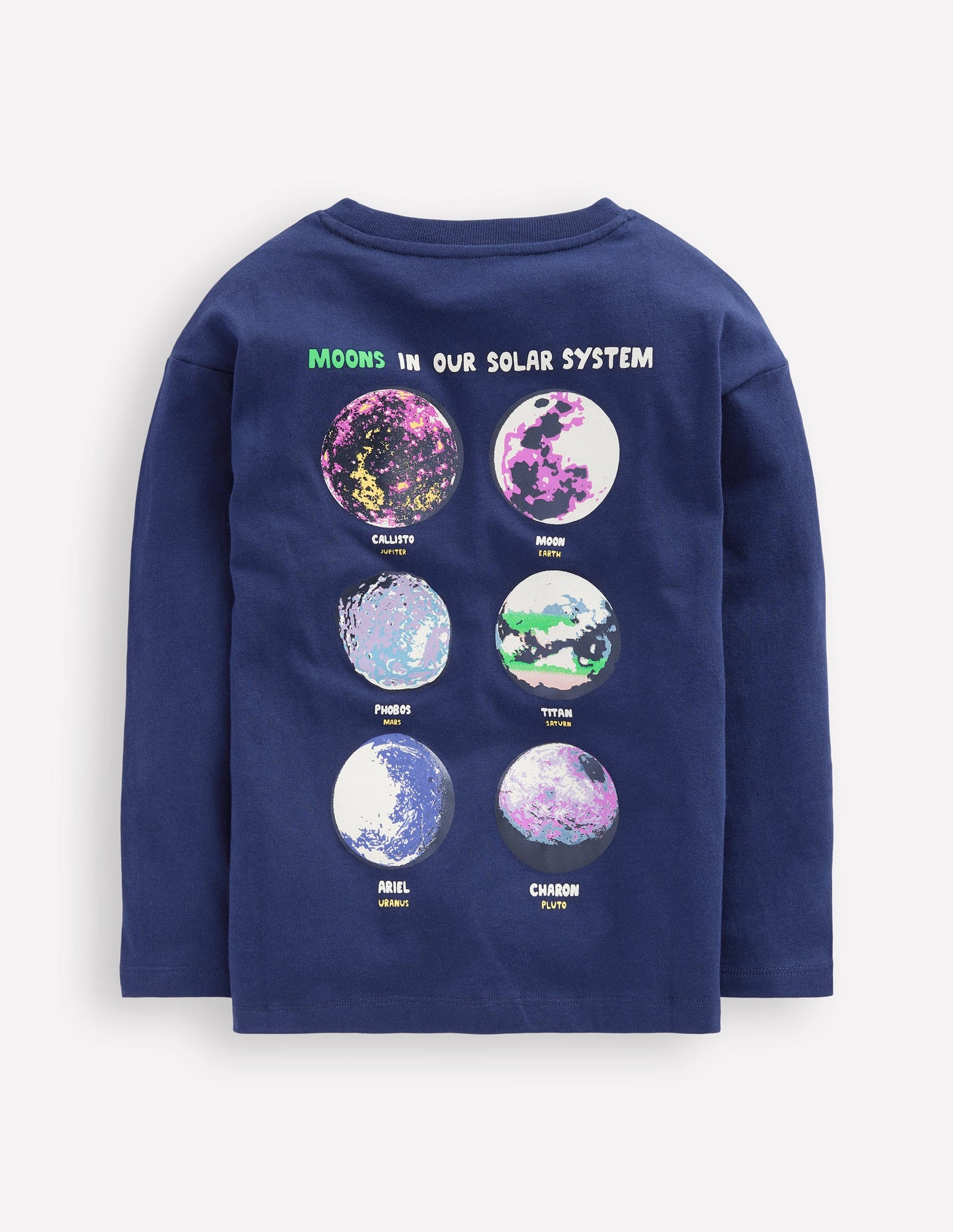 Educational T-Shirt-College Navy Planets