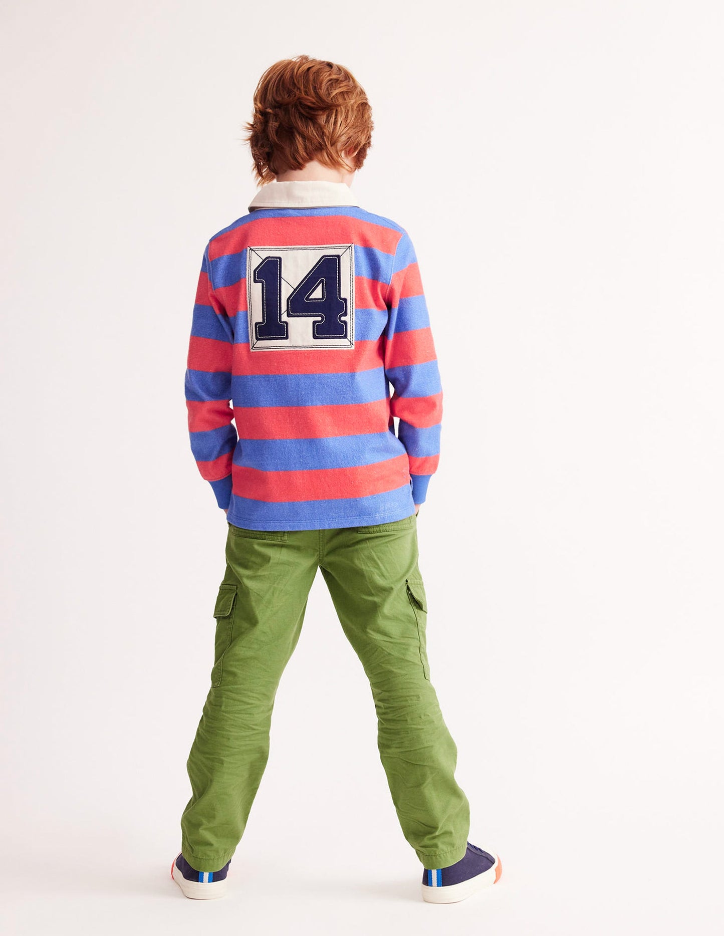 Classic Rugby Shirt-Jam Red/ Bluejay