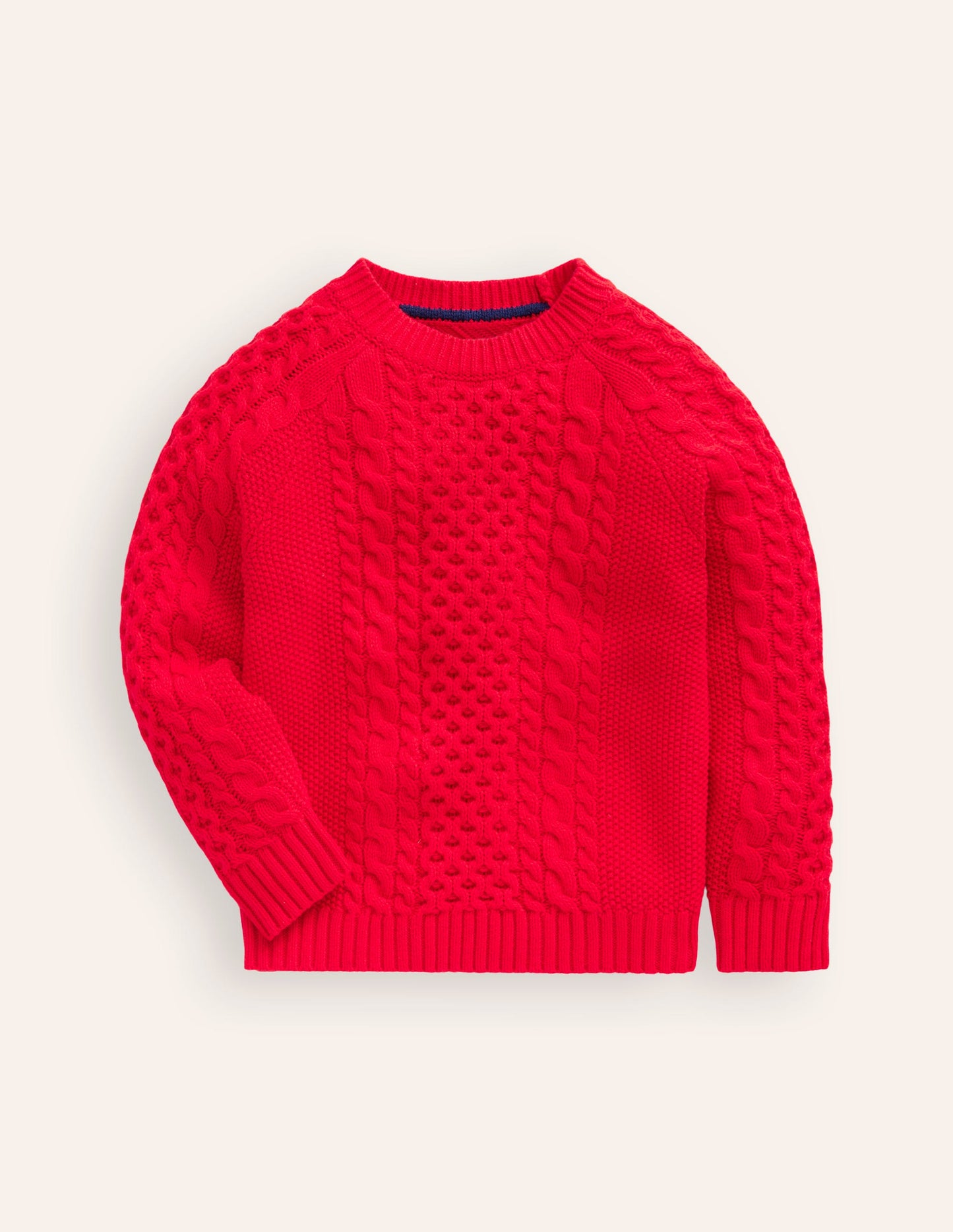 Heritage Cable Sweater-Poppy Red