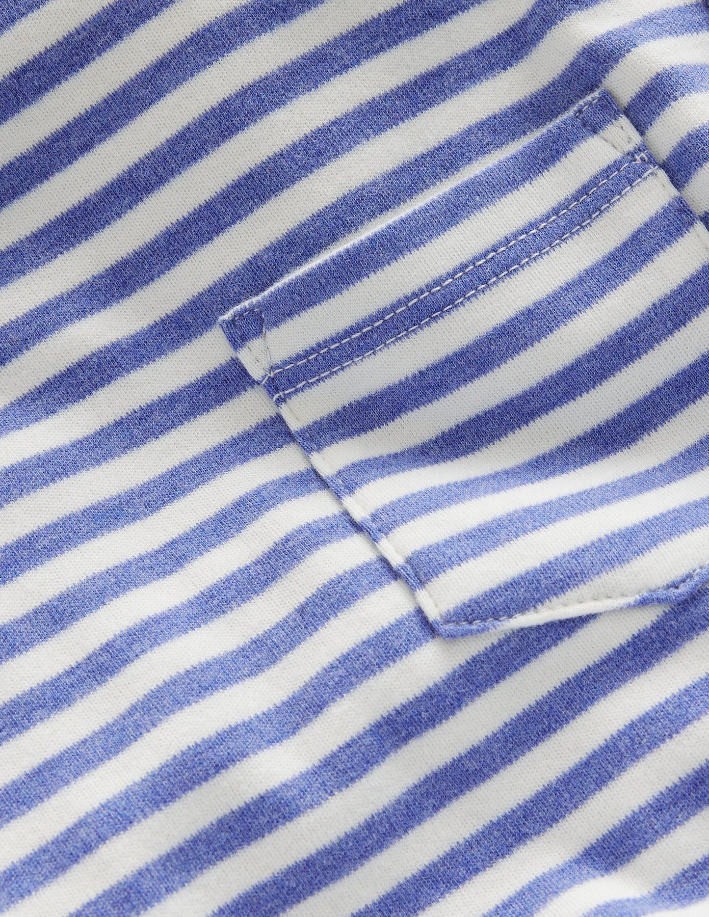 Cosy Striped Top-Ivory/Bluejay