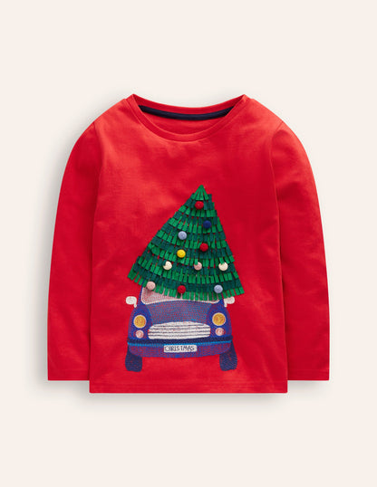 Superstitch T-shirt-Poppy Red Christmas Car