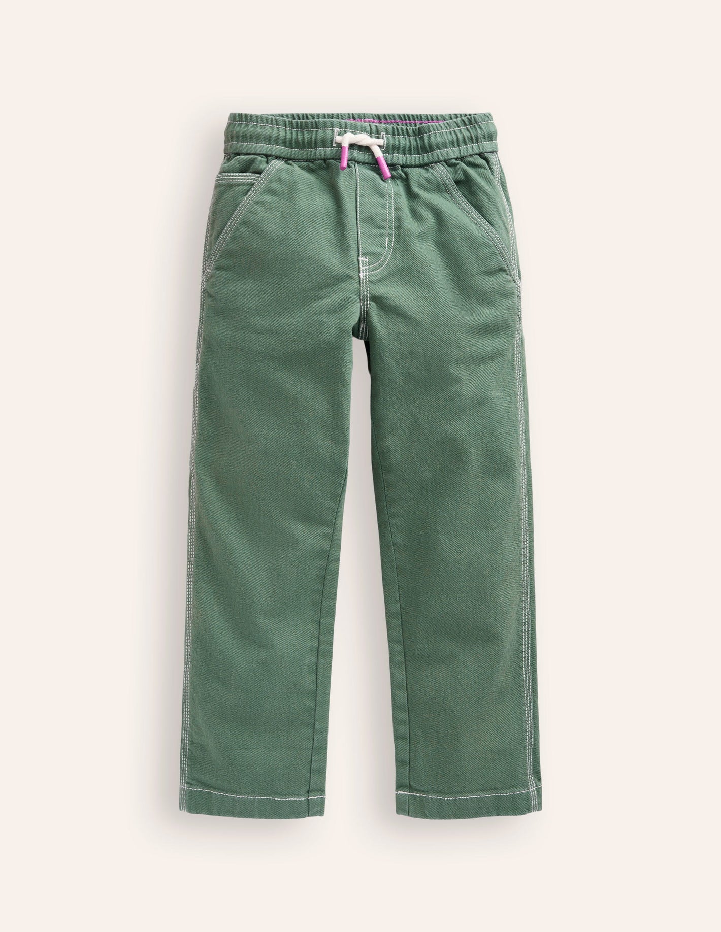 Pull-on Pocket Pants-Spruce Green