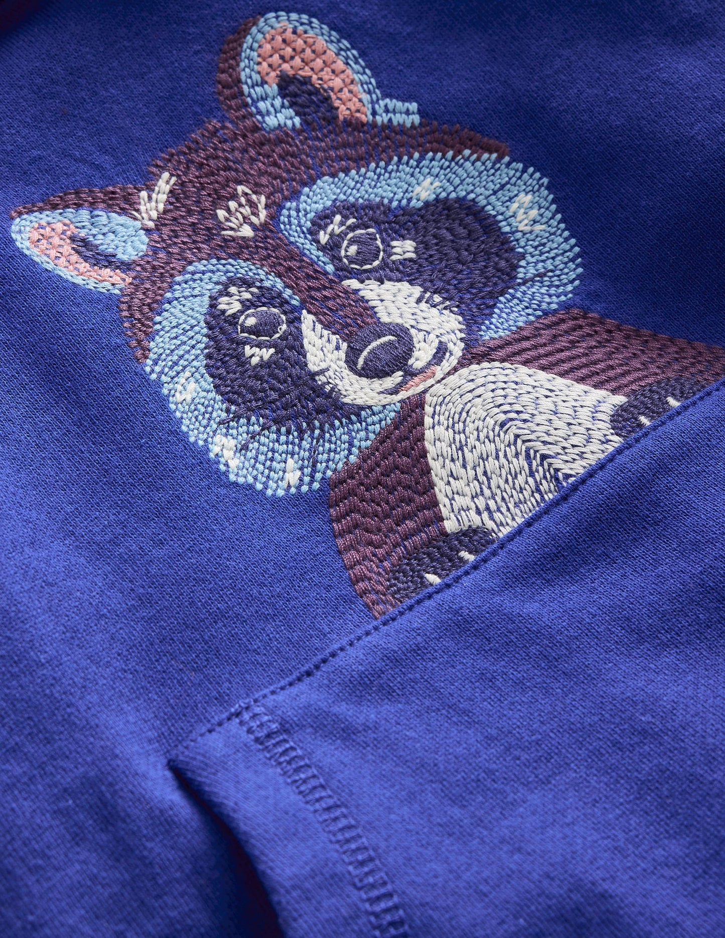 Superstitch Hoodie-Brilliant Blue Raccoon