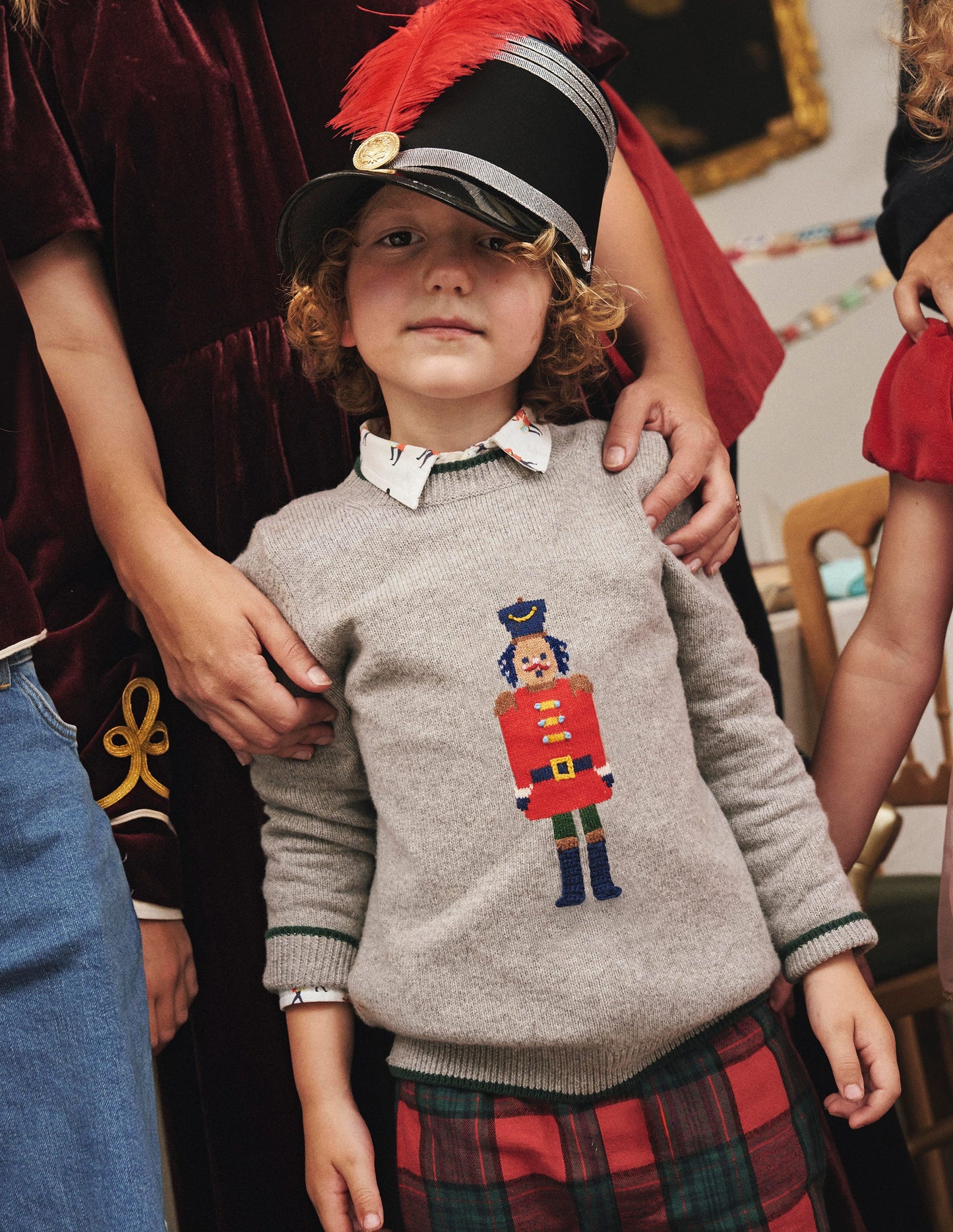 Fun Logo Jumper-Grey Marl Nutcracker