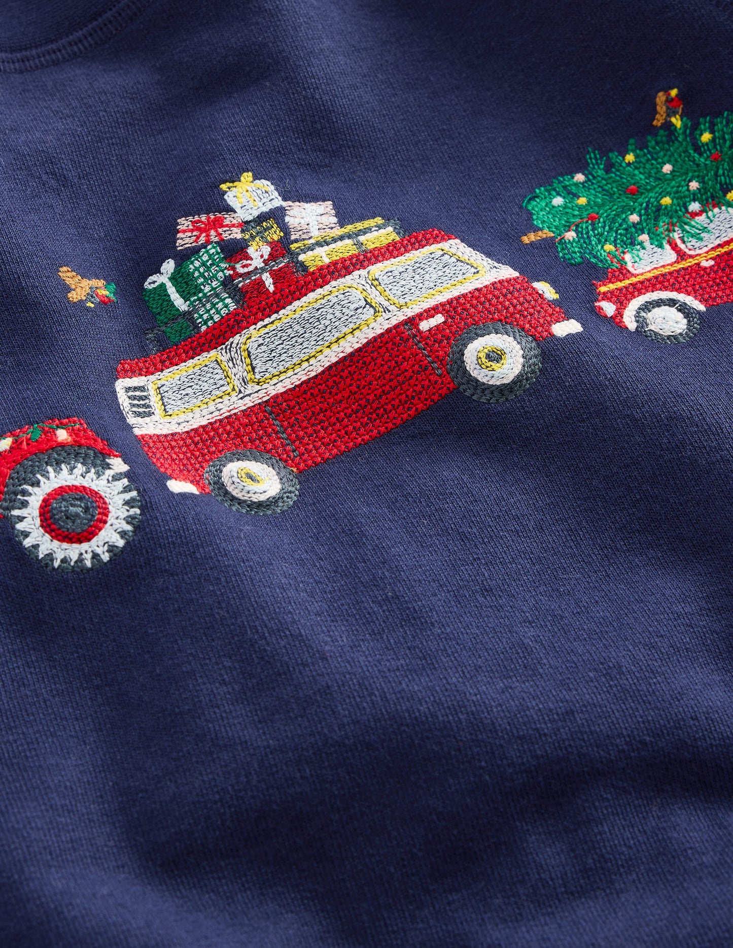 Cosy Festive Sweatshirt-College Navy Cars