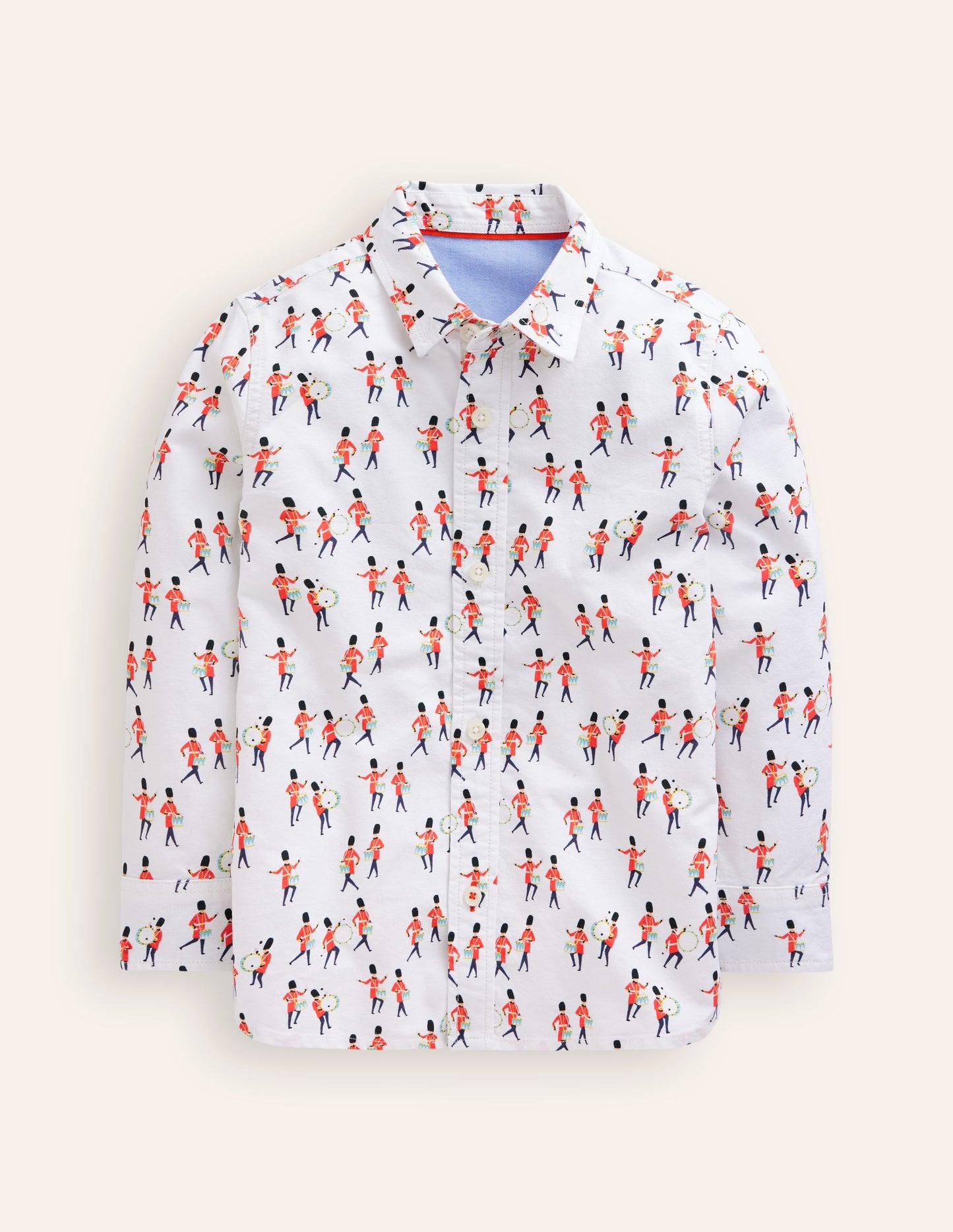 Printed Cotton Shirt-Festive Drummer